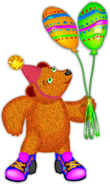 bear with balloons