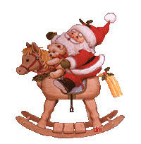 Santa rocking horse