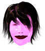 animated woman with pink skin