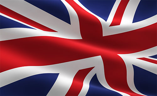 wavy UK Flag