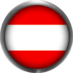 Austria Flag button with metal trim
