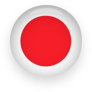 Japan Flag button round