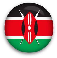 Kenya Flag button round