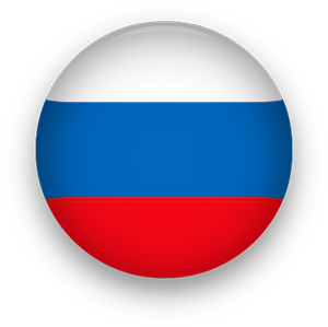 Russia Flag button round
