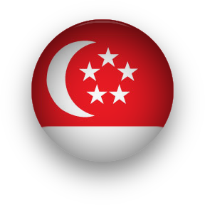 Singapore Flag round button