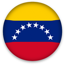 Venezuela Flag button round