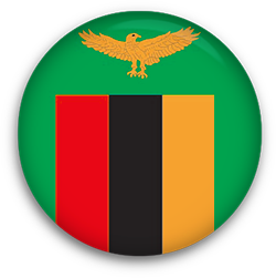 Zambian Flag button round