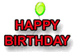 Animated Happy Birthday with balloon