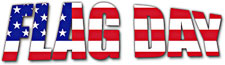 Flag Day in red, white and blue