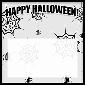Happy Halloween with spiders