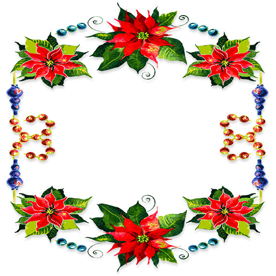 poinsettia frame