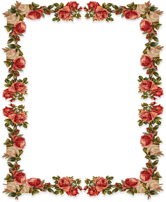 border frame roses
