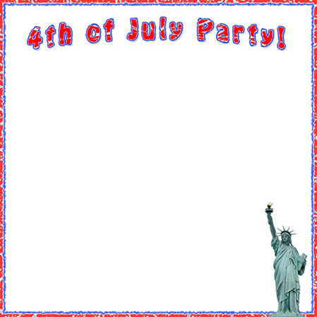 4th of July party border