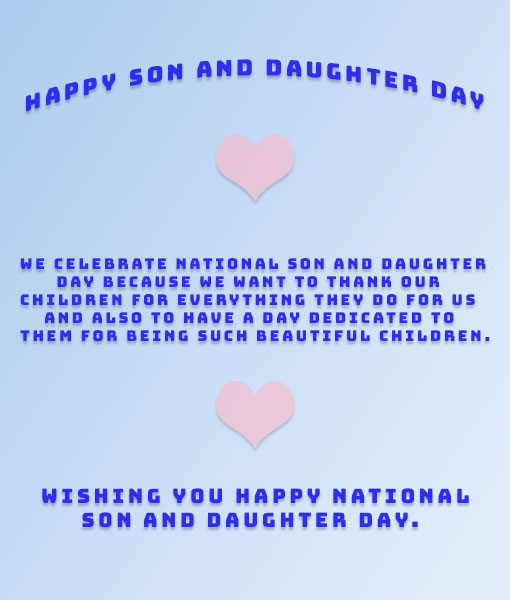 Happy Son and Daughter Day