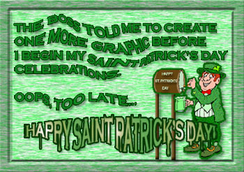 before I begin my saint patrick's day celebrations graphic