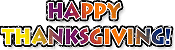 Happy Thanksgiving sign colorful