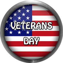 Veterans Day flag button
