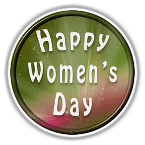 Women's Day button animated