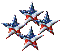 American flag stars animated