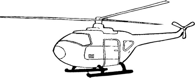 helicopter in black and white