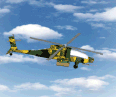 helicopter animated with blue sky