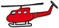 helicopter red and yellow clipart