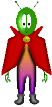 green alien animation