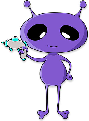 purple alien clip art