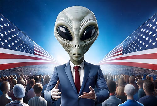 space alien president