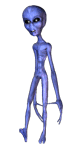 blue alien animation