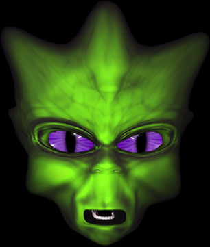 green alien king