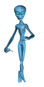 blue alien animated