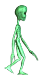 walking alien animation
