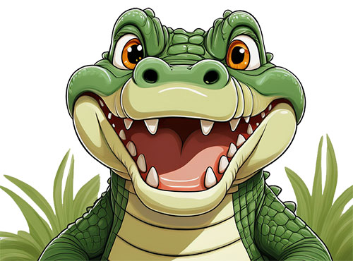 happy alligator