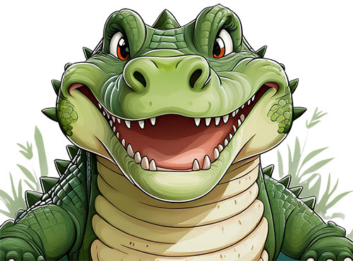 happy alligator