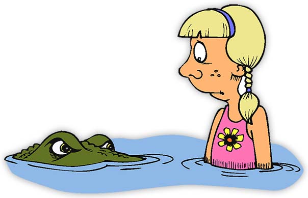 girls alligator cartoon clip art
