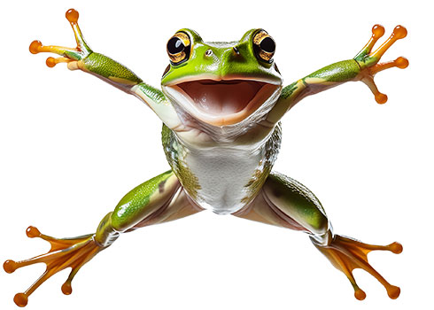 frog jumping