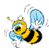 Small animated bee