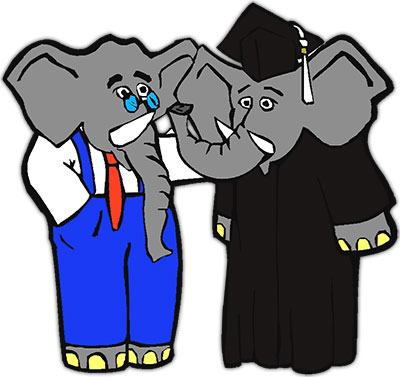 elephant graduating