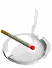 cigarette in ashtray animated