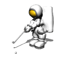 astronaut golfing