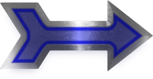 steel with neon blue arrow