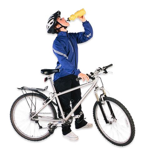 bicycle rider drinking