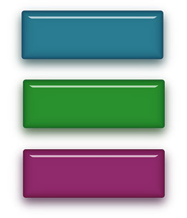 button set blue, green, purple