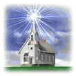 church bright light
