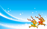 reindeer and snowflakes
