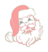 Santa Claus on White