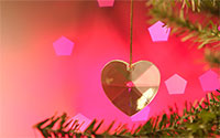 Christmas tree ornaments background