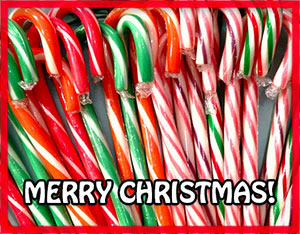 Merry Christmas candy canes