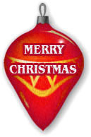 Merry Christmas red ornament